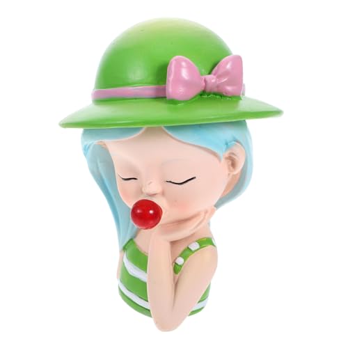 NAMOARLY 1 Stück Puppenschmuck Kuchen Dame Figur Statue Bubble-girl-figur Geburtstagsdekorationen Für Hochzeit Party Sky-blue Harz von NAMOARLY