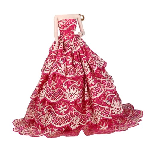 NAMOARLY Modisches Puppenbrautkleid - Elegantes Partykleid - Passende Accessoires - Für Mädchen von NAMOARLY