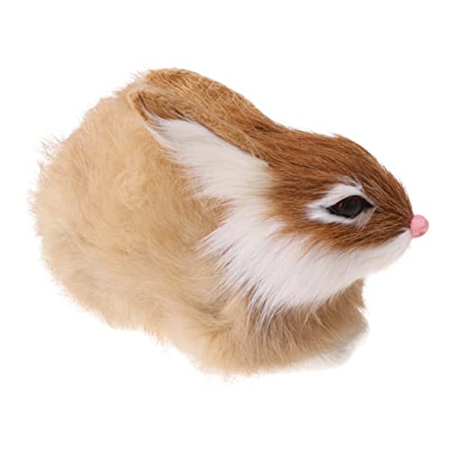 NAMOARLY 1 Stück Simulation Plüschkaninchen Cuddly Bunny beschwertes Kuscheltier Plush Toy plüschtier plüschhasen Plush lebensechtes Kaninchen Mini-Plüschkaninchen Khaki von NAMOARLY