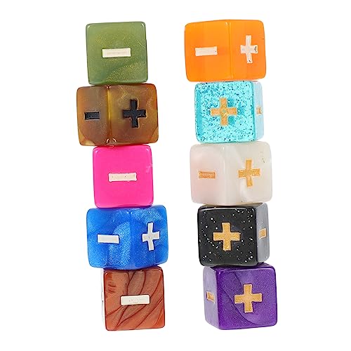 NAMOARLY 10 Stück Arith Metis Che Lehre Erste Multiplikationsspiel Wert Klein Kind Im Klassenzimmer Farbig Große Würfeladditionsspiel Mini- Acryl von NAMOARLY