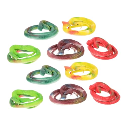 NAMOARLY Geschenk 10 Stück Schlangenimitat Spielzeug Zum Dekorieren Von Kriechen Aus TPR Weichplastik Spielzeuge von NAMOARLY