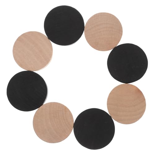 NAMOARLY 10 Stück Teiliges Holz Schachzubehör für Sling Puck Spiel Superschnelles Tischhockey Spiel Präzise Gefertigte Pucks in Schwarz und Natur für Familie Schule und Soziale Events von NAMOARLY