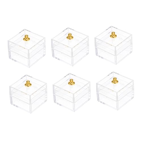 NAMOARLY 10 Stück Transparente Aus Kunststoff Für Süßigkeiten Schmuck Und Kleine Accessoires Praktische Mini Displayboxen Mit Deckel Für Party Und Geschenkverpackung von NAMOARLY