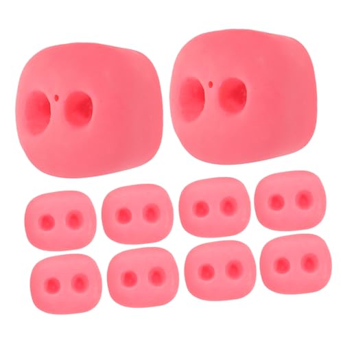 NAMOARLY 10St Puppenschweinehörer -Zubehör interaktives Miniatursachen kniffliges kleine Spielsachen Simulationstierpuppe Minispielzeug für Mädchen Plastik Rosy von NAMOARLY