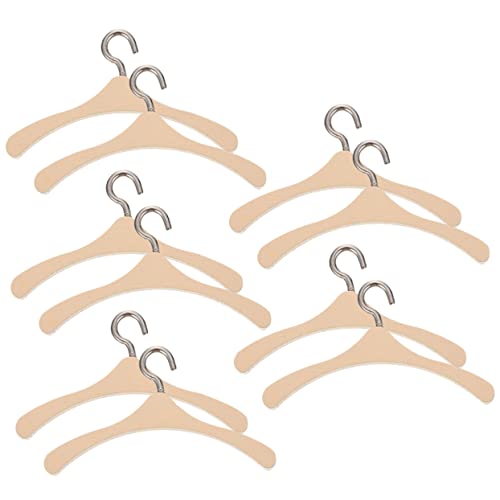 NAMOARLY 10Stücke Puppenkleiderbügel aus Holz Puppengarderobezubehör für Kreative Spielwelten für Puppenhäuser und Dekorationselement für Miniaturlandschaften NAMOARLY 10Stücke Puppenkleiderbügel aus Holz Puppengarderobezubehör für Kreative Spielwelten für Puppenhäuser und Dekorationselement für Miniaturlandschaften von NAMOARLY