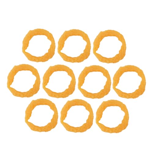 NAMOARLY 10Stücke Realistische Tintenfischringe Künstliches Lebensmittelmodell für Fotografie Zubehör für Präsentationen und Dekoration Sicheres Material von NAMOARLY