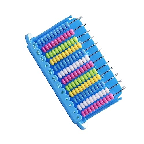 NAMOARLY 12 Abakus kindererziehung aufklärung Kinderbildung Abacus mathespiel rechenbrett pädagogisches Zählwerkzeug berechnen Werkzeuge Plastik Blue von NAMOARLY