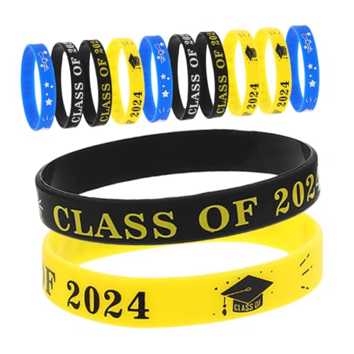 NAMOARLY Silikon-armbänder für Die Abschlussklasse 2024 12-teiliges Set Bequem von NAMOARLY