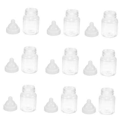NAMOARLY 12 Stück Teiliges Transparente Candy Boxes im Babyflaschen Design Wiederverwendbare Bonbonboxen für Shower und Geburtstagsfeiern Geräumige Süßigkeitenbehälter mit Angenehmem Griff von NAMOARLY