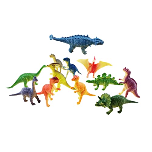 NAMOARLY Dinosaurier-Spielzeug Aus Kunststoff Für Kinder 12-teiliges Dinosaurier-spielset Simulations-Dinosaurier-Modell Feinmotorik-fähigkeiten Für Kinderspielzeug von NAMOARLY
