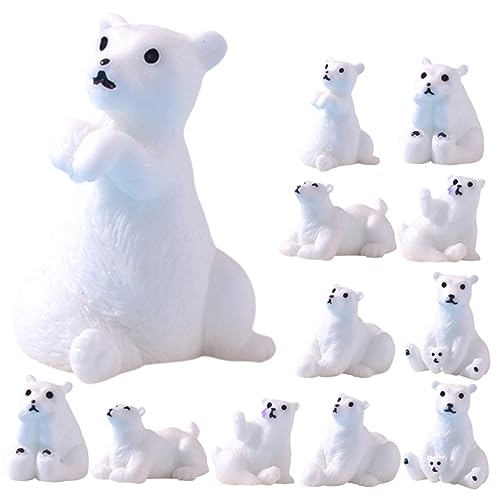 NAMOARLY Mini Eisbär Figuren 12 Stücke Set Harz Garten Statue Hof NAMOARLY Mini Eisbär Figuren 12 Stücke Set Harz Garten Statue Hof von NAMOARLY