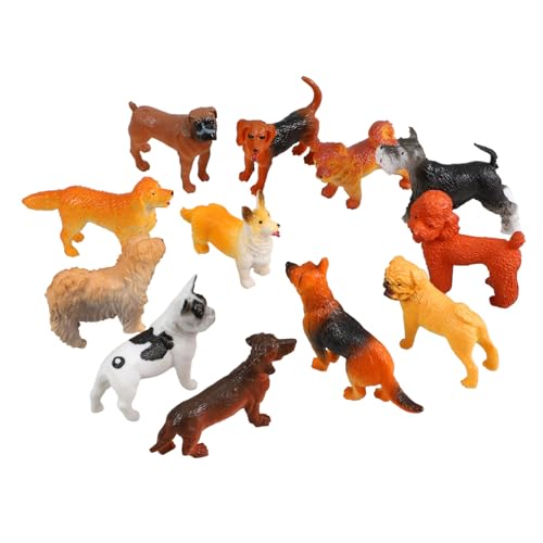 NAMOARLY 12St Hundespielzeug Roboterhund Plüschspielzeug für Hunde Hundekostüm Tiere Welpe puppenhauszubehör Mini-Hund Miniatur-Hundefiguren Simulation Tiermodell Tierfiguren Plastik von NAMOARLY
