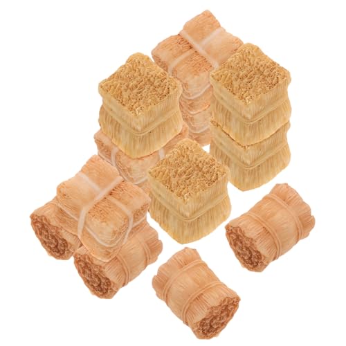 NAMOARLY 12Stücke Mini Heuhaufen Dekorationen Aus Resin Realistische Strohballen Für Puppenhaus Layouts Für DIY Fans Und Herbstliche von NAMOARLY
