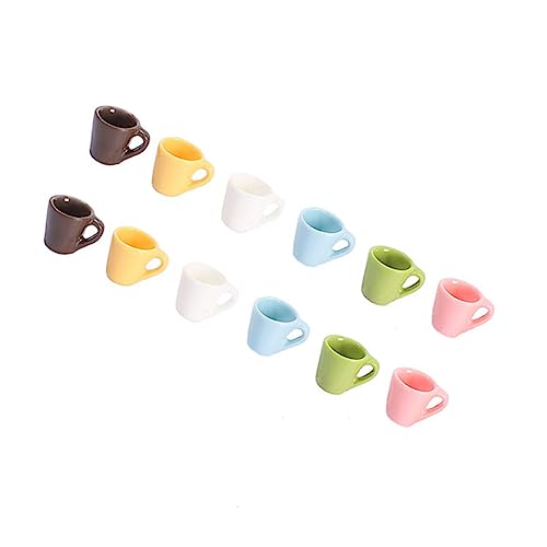 NAMOARLY 12Stücke Teiliges Mini Tassen aus Harz Mini Dekoration für Deko Farben für Puppenhaus NAMOARLY 12Stücke Teiliges Mini Tassen aus Harz Mini Dekoration für Deko Farben für Puppenhaus von NAMOARLY
