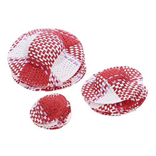 NAMOARLY Schickes Und Modisches Mini-puppenhut-Set 12-teilig Gestreifter Sonnenhut Spielzeug-zubehör Für Bedürfnisse von NAMOARLY