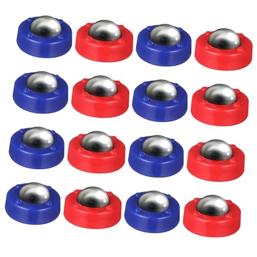 NAMOARLY 16 Stück Garnelenbrett drinnen Kinderfußball Shuffleboard-Puck Curling-Spiel Party voll Bälle für Shuffleboard-Curling Eisstockschießen Tischspiel mit rollenden Bällen Stahl von NAMOARLY