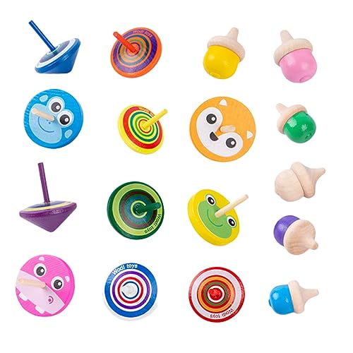 NAMOARLY Holz-gyro-Spielzeug-Set Rotierende Kreisel Spielzeug Für Jungen Und Mädchen von NAMOARLY