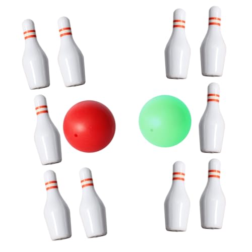 NAMOARLY 1Satz Mini Bowling Set für Puppenhaus Hochsimulierte Teiliges Dekorationsset aus Sicherem Material für Miniaturhäuser und Partydekorationen von NAMOARLY