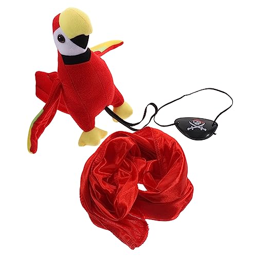 NAMOARLY 1Satz Piratenkostüm mit Bandana Augenmaske und Papagei Requisite für Halloween und Cosplay Teiliges Zubehör für Mottopartys und Kostümfeiern von NAMOARLY