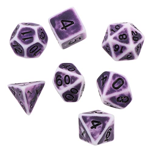 NAMOARLY 1Satz Vintage Polyedrische Retro Dice für Brettspiele und Rollenspiele Tragbar und Leicht Attraktiven Farben für Erwachsene von NAMOARLY