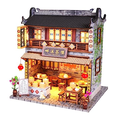 NAMOARLY 1Stück DIY Hausspielzeug Im Chinesischen Stil Modell Zum Zusammenbauen Traditionelles Chinesisches Hausmodell Handgefertigter Schmuck Kreative Bastelidee Für Erwachsene von NAMOARLY