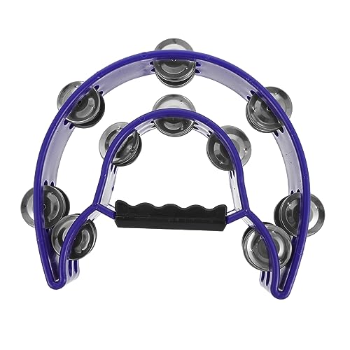 NAMOARLY 1Stück Handheld Halbmond Tamburin Zweireihige Percussion Trommel Mit Jingles Für Ktv Und Partys Ergonomisches Design von NAMOARLY