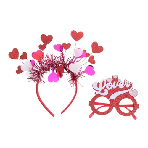 NAMOARLY 1satz Herzförmiger Haarreif Mit Rote Herz-sonnenbrille Für Valentinstag Hochzeiten Und Partys Romantisches Kostümzubehör Und Fotorequisiten NAMOARLY 1satz Herzförmiger Haarreif Mit Rote Herz-sonnenbrille Für Valentinstag Hochzeiten Und Partys Romantisches Kostümzubehör Und Fotorequisiten von NAMOARLY