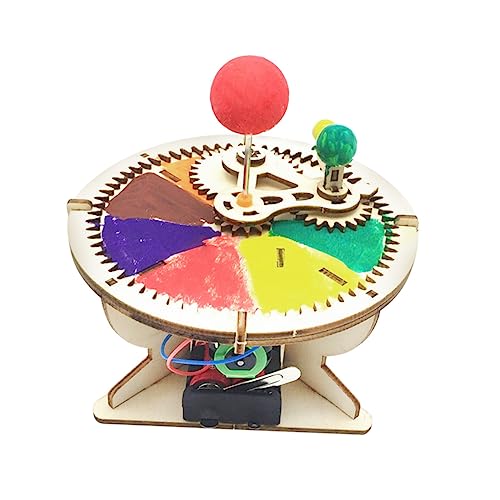 NAMOARLY 1stk Handgefertigtes Zusammengebautes Spielzeug Wissenschaftliche Experimente 3D-Puzzle Aus Holz Passend Mechanisches Puzzle Spielzeuge Kind Laufendes Instrument Mond von NAMOARLY