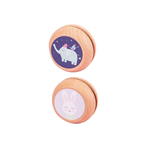 NAMOARLY 2 STÜCK Holz Yo Yo mit Bunten Drucken Frühpädagogisches für Elefant und Kaninchen für Kindergeburtstagsgeschenke und Partys NAMOARLY 2 STÜCK Holz Yo Yo mit Bunten Drucken Frühpädagogisches für Elefant und Kaninchen für Kindergeburtstagsgeschenke und Partys von NAMOARLY