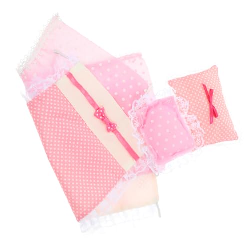 NAMOARLY 2 Sätze Bettblattkissenanzug Modell Miniatur Puppe Party Baumwolle Rosa NAMOARLY 2 Sätze Bettblattkissenanzug Modell Miniatur Puppe Party Baumwolle Rosa von NAMOARLY