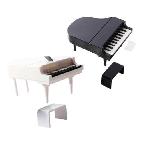 NAMOARLY 2 Sätze Mini Puppenhaus Klavier Modell Kleine Stehende Klavier Dekoration aus Robustem Miniatur Möbel für Puppenhaus Zubehör Detailreiche Musikinstrumente für Mini Haus von NAMOARLY