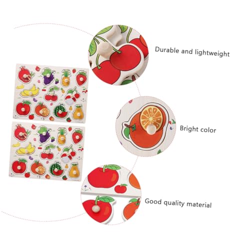 NAMOARLY 2 Sätze Obst Puzzle Lernspielzeug Pädagogisches Früchte Steckpuzzle für Kleinkinder Fördert Denkvermögen und Feinmotorik Geschenk für Jungen und Mädchen von NAMOARLY