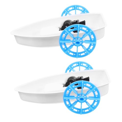 NAMOARLY 2 Sätze Raddampfer-Set paddeln basteln für Deutsches Technikspielzeug Wissenschaftsspielzeugset Pädagogisches DIY-Schiffsmaterial Bootsmodell selber Bauen PVC Weiß von NAMOARLY