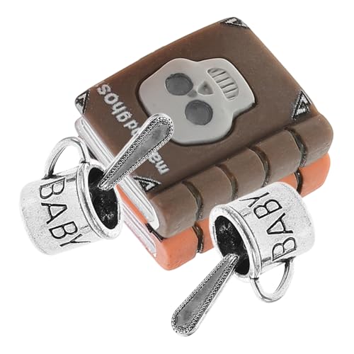 NAMOARLY 2 Sets Puppenhaus Miniaturen Mini Kaffeetasse Notizbuch Halloween Tischdekoration Miniatur Dekoration Mini Büro Szene Requisite von NAMOARLY
