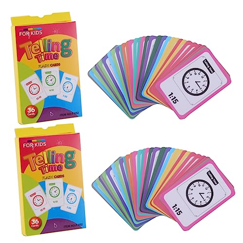 NAMOARLY 2 Stück Digitale Uhr uhrzeit Lernen time Toys Lernuhr Lernspielzeug für -jährige Kindern beibringen, die Zeit zu lesen Lernspiel Zeit erzählen Kupfer Karte von NAMOARLY