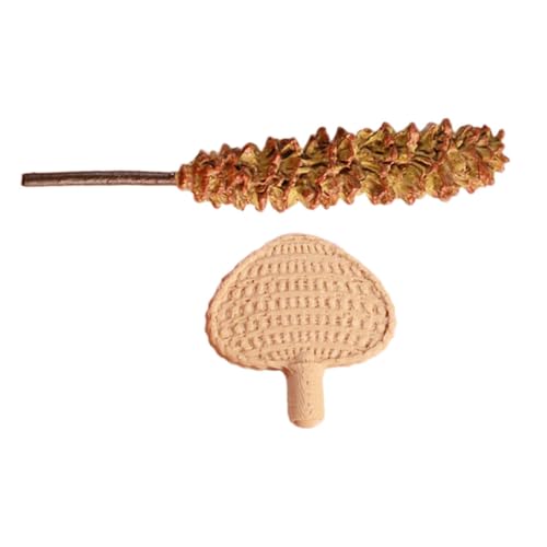 NAMOARLY 2 Stück Mini Duster Puppenhaus Möbel Dekoration Mini-Fan-Ornament Puppenhauszubehör Kleine Reinigungsbürste Puppenhaus-Fan Kleiner Handfächer Miniatur-handfächer Harz + PVC von NAMOARLY