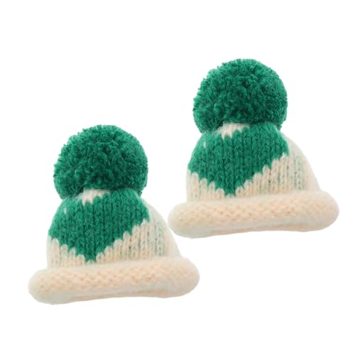 NAMOARLY 2 Stück Mini Strickmützen Niedliche Wollhüte für Weinflaschen und DIY Projekte als Dekoration für Feiertage und Bastelarbeiten von NAMOARLY