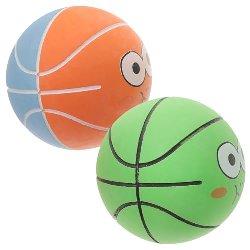 NAMOARLY 2 Stück Mini-basketballspielzeug Hüpfende Bälle Lustige Hüpfbälle Anti-Stress-hüpfbälle Farbige Sprungbälle Lustige Springende Bälle Springen Bälle Gummi von NAMOARLY