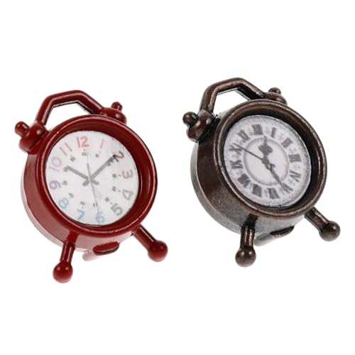 NAMOARLY 2 Stück Miniatur-wanduhr Für Puppenhaus, Retro-pendeluhr, Miniaturuhr Für Heimwerker, Kleiner Wecker Für Puppenhaus-wohnzimmermöbel NAMOARLY 2 Stück Miniatur-wanduhr Für Puppenhaus, Retro-pendeluhr, Miniaturuhr Für Heimwerker, Kleiner Wecker Für Puppenhaus-wohnzimmermöbel von NAMOARLY