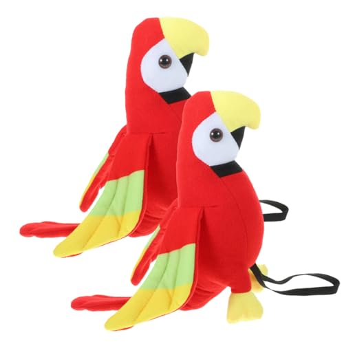 NAMOARLY 2 Stück Plüsch Papagei zum Aufhängen Leichtes Piraten Schulter Realistische Kuschelvogel Deko für Kindergeburtstag Halloween Cosplay und Party Weiches Piratenkostüm Accessoire von NAMOARLY