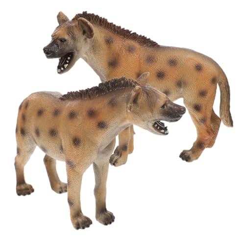 NAMOARLY 2 Stück Realistische Afrikanische Hyänen Figuren aus Sicherem Kunststoff Pädagogisches Wildtier für Ab Jahren Interaktives Lernmodell Naturbewusstsein und Fantasie von NAMOARLY