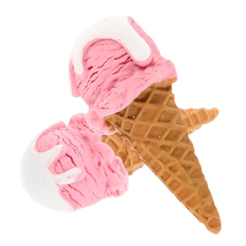 NAMOARLY 2 Stück Realistische Eiskrem Dekorationen Täuschend Echte Kunststoffeis für Party Fotografie und Ladenpräsentation Deko Elemente für Besondere Anlässe von NAMOARLY