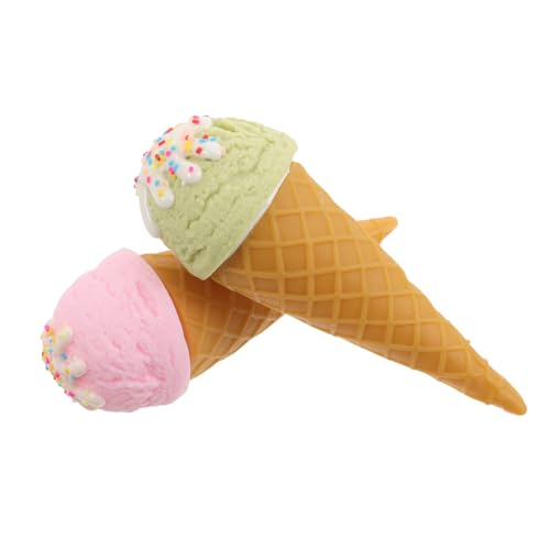 NAMOARLY 2 Stück Simuliertes EIS: Requisiten Zur Präsentation Von Desserts – Eistüte-Modell, Gefälschtes Essen Für Die Dekoration Von Küchenschränken Zu Hause von NAMOARLY