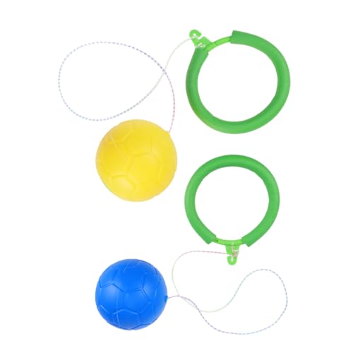 NAMOARLY 2 Stück Sprungring Sprungball Sportspielzeug Kinderspielzeug Springball Springring Einzelfuß Schussball Hüpfball Fitnessgeräte Ball Schwamm von NAMOARLY