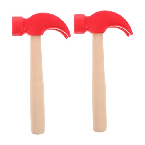 NAMOARLY 2 Stück Teiliges Holzhammer Handliches Holz Hammer Werkzeug Toy Fördert Feinmotorik Hand Auge Koordination für Jungen und Mädchen Leicht und Praktisch für Eltern Junge Mädchen von NAMOARLY