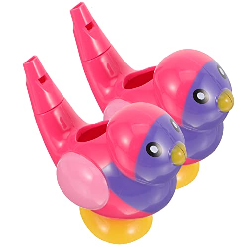 NAMOARLY 2 Stück Wasservogelpfeife Badespielzeug Cartoon Pfeifenspielzeug Entwicklungsspielzeug Kleinkindinstrumente Kunststoffpfeife Sensorisches Pädagogisches Musikspielzeug von NAMOARLY