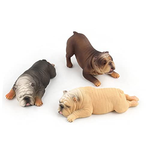 NAMOARLY 2 Stücke Simulations-Bulldogge Plastiktiere Hundemodelle spielsachen Hundefigur Modell von NAMOARLY