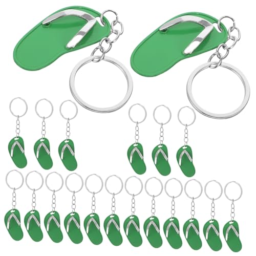 NAMOARLY 20 Stück Pantoffel-form-anhänger Stichworte Schild Mini Perlen Abnehmbar Favorisieren Ringe Süße Strand Hängend Schlüsselbund Klein Damen Hawaii-schlüsselanhänger Eva von NAMOARLY