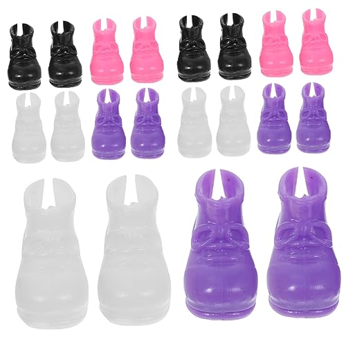 NAMOARLY 20 Stück Puppenschuh Zubehör Winzige Häuser Mini Babypuppen Mini Weihnachtsmann Schuhe Puppenstiefel Fingerschuhe Hausschuhe Mini Dekoration Kleine von NAMOARLY