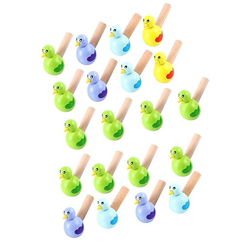 NAMOARLY Sicheres Lustiges Holzpfeifenspielzeug Für Kinder 20 Stück Cartoon-vogel-förmige Requisiten Für Partys Zufällige Farbe von NAMOARLY